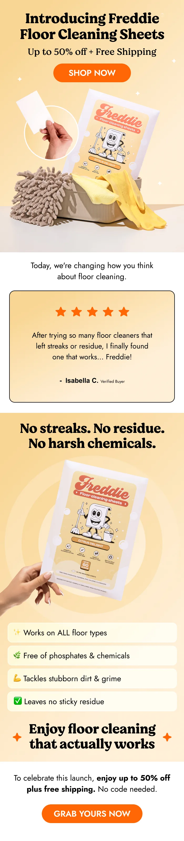 Freddie Co. email design — promotional and lifecycle email 3