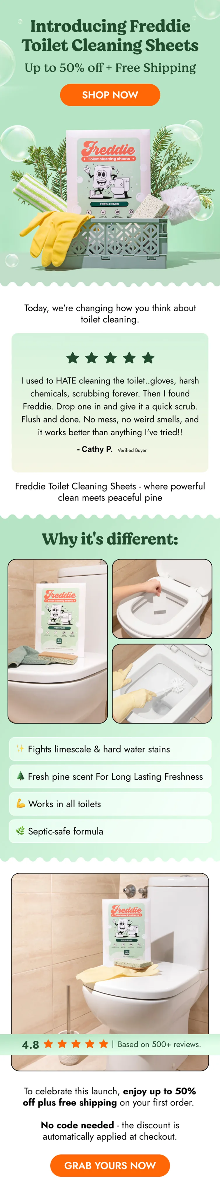 Freddie Co. email design — promotional and lifecycle email 7