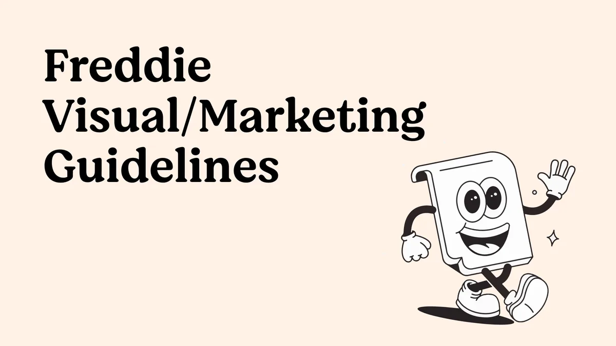 Freddie Co. brand guidelines slide 1